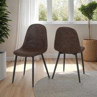 Seconique Athens Chair ( Pair ) in Brown