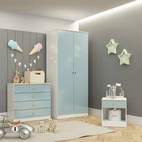 Seconique Denver Trio Set -White & Blue Gloss