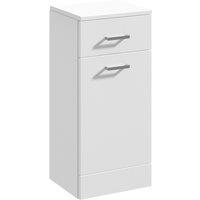 Balterley Slimline Floor Standing Laundry Basket Gloss White 350mm
