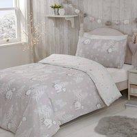 Smart Living Printed Polar Bear Penguins Duvet Cover With Pillowcases in Grey | Size: King