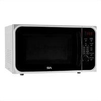 SIA 25ltr Freestanding Combi Microwave Oven, Digital Display, 900w in Silver