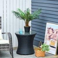 OUTSUNNY Artificial 60cm/2FT Palm Plant Realistic Fake Tree Potted Home Office in Green