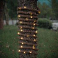 Voltico 140 LED Solar Rope Light 6M Outdoor Garden Warm White Decorative Light in Light Brown