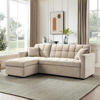 Home Detail Harry Pull-Out Sofa Bed With Chaise in Beige