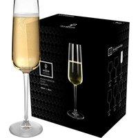 Argon Tableware Knightsbridge Crystal Champagne Flutes - 230ml - Pack of 24 in Clear