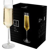 Argon Tableware Soho Crystal Champagne Flutes - 210ml - Pack of 24 in Clear