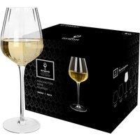 Argon Tableware Kensington Optic Crystal White Wine Glasses - 360ml - Pack of 24 in Clear
