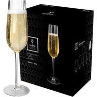 Argon Tableware Kensington Optic Crystal Champagne Flutes - 240ml - Pack of 24 in Clear