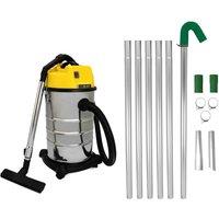 Monstershop Gutter Vacuum Poles & 30L Wet & Dry Vacuum in Silver