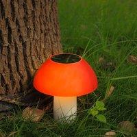 Voltico Solar Toadstool Stake Light LED Garden Mushroom Light Outdoor Dcor in Red
