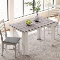HOMCOM Dining Table for 4-6 People, Wood Effect Tabletop, Grey | Size: 120 cm x 70 cm