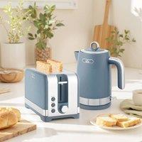 HOMCOM 3000W Rapid Boil Kettle & Toaster Set with Otter Thermostat in Blue