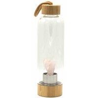 KDMD Crystal Infused Rose Quartz Angel Water Bottle - Rejuvenate & Style in Clear