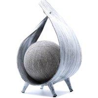 KDMD Natural Coconut Shell Lamp - Greywash Wrapover, Ambient Light in Grey