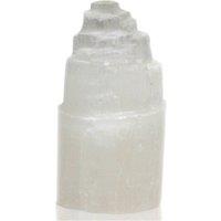 KDMD Natural Selenite Tower Lamp - Cleansing & Healing Energy (15cm) in White