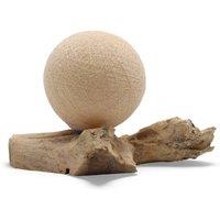KDMD DriftGlow Cotton Wrap Lamp - Cream Shade, Natural Driftwood Decor