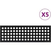 Berkfield Home Stair Treads 5 pcs 25x75 cm Rubber in Black | Size: Medium