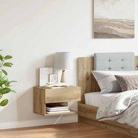 Berkfield Home Durable Wall-mounted Bedside Cabinet Artisian Oak in Brown