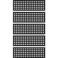 Berkfield Home Stair Treads 5 pcs 25x75 cm Rubber in Black | Size: Medium
