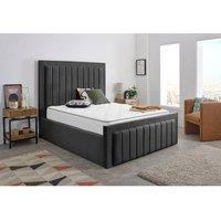 Furniture 786 Hamilton Plush Velvet Upholstered Small Double 4Feet Bed in Grey