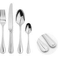 Glim & Glam Cutlery Sets Stainless Steel 18/8 Catering Bead 24pc Set in Silver