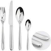 Glim & Glam Cutlery Sets Stainless Steel 18/8 Catering Nova 24pc Set in Silver