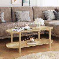 Berkfield Home Coffee Table 110x48x40 cm Engineered Wood in Brown | Size: 110 x 48 x 40 cm