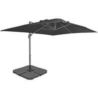 Berkfield Home Outdoor Umbrella with Portable Base Anthracite in Grey