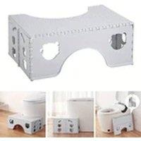 EONLION White 7 Foldable Toilet Stool NonSlip Squatting Posture Poop Stool