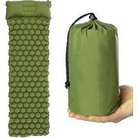 Havendro Portable Camping Mat Inflatable Single Air Bed Outdoor in Green