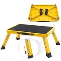 EONLION Heavy Duty Non-Slip RV Step Stool Lightweight Camper Caravan Yellow