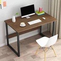 EONLION Computer Desk Laptop Study Table Home Office Workstation Furniture in Brown