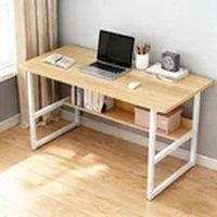 EONLION Computer Desk Laptop Study Table Home Office Workstation Furniture in Brown