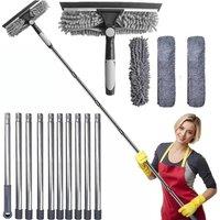 Havendro 4.5M Telescopic Squeegee Cleaner Window Glass Cleaning Kit in Grey