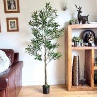 Voltico Artificial Olive Tree in Pot 175cm Realistic Faux Plant in Green