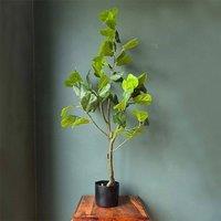 Voltico Artificial Fiddle Leaf Fig Tree 90cm in Pot in Green