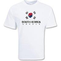 South Korea Men's Mens Soccer T-Shirt in White | Size: 2XL