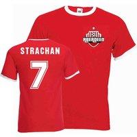 Aberdeen Men's Mens Gordon Stachan Ringer Tee in Red | Size: Medium