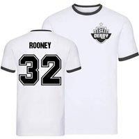 Derby County Men's Mens Wayne Rooney Derby Ringer Tee in White | Size: XL