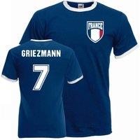 France Men's Mens Antoine Griezmann Ringer Tee in Blue | Size: Medium