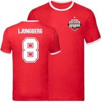 Arsenal FC Men's Freddie Ljungberg Ringer Tee in Red | Size: Small