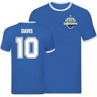 Rangers FC Men's Mens Steven Davis Ringer Tee in Blue | Size: Small