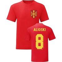 North Macedonia Men's Mens Ezgjan Alioski Macedonia National Hero Tee'S in Red | Size: XL