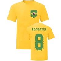 Brazil Men's Mens Socrates National Hero Tee'S in Yellow | Size: Medium