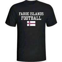 Faroe Islands Men's Mens Football T-Shirt in Black | Size: Medium