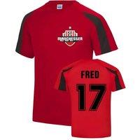Manchester United FC Men's Mens Fred Manchester Sports Training Jersey in Red | Size: 2XL