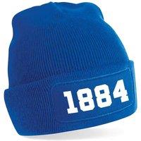 Leicester City FC Men's Mens Leicester 1884 Football Beanie Hat in Blue