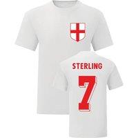 England Men's Mens Raheem Sterling National Hero Tee in White | Size: Medium