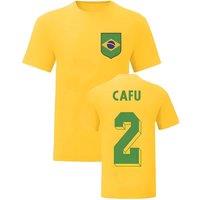 Brazil Men's Mens Cafu National Hero Tee'S in Yellow | Size: Medium