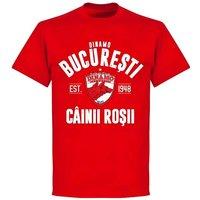 Dinamo Bucharest Men's Established T-Shirt in Red | Size: Large